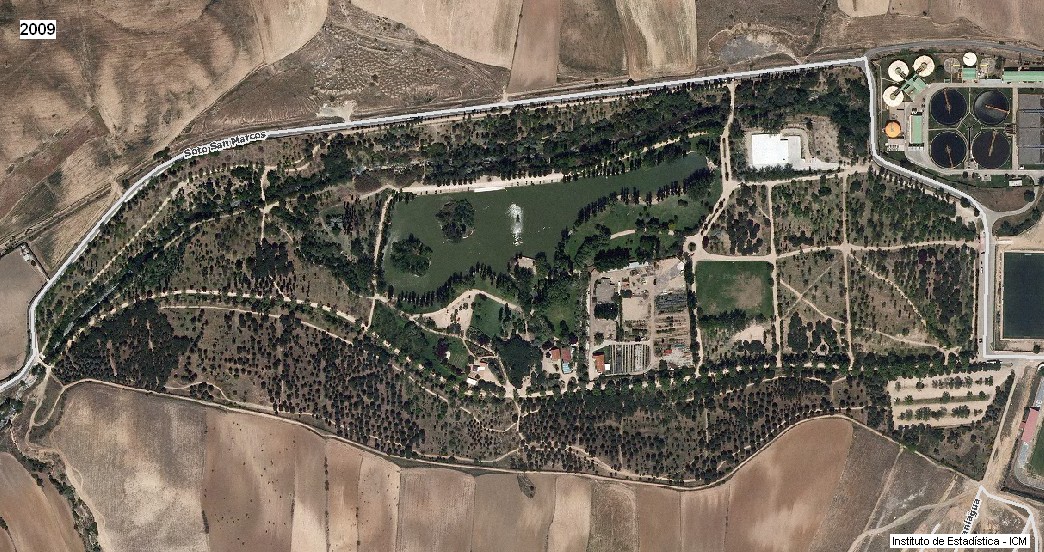 Imagen aérea del Parque El Soto (2009)
